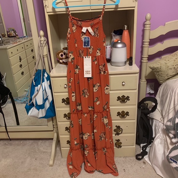 Burnt Orange Maxi Dress - Picture 2 of 5